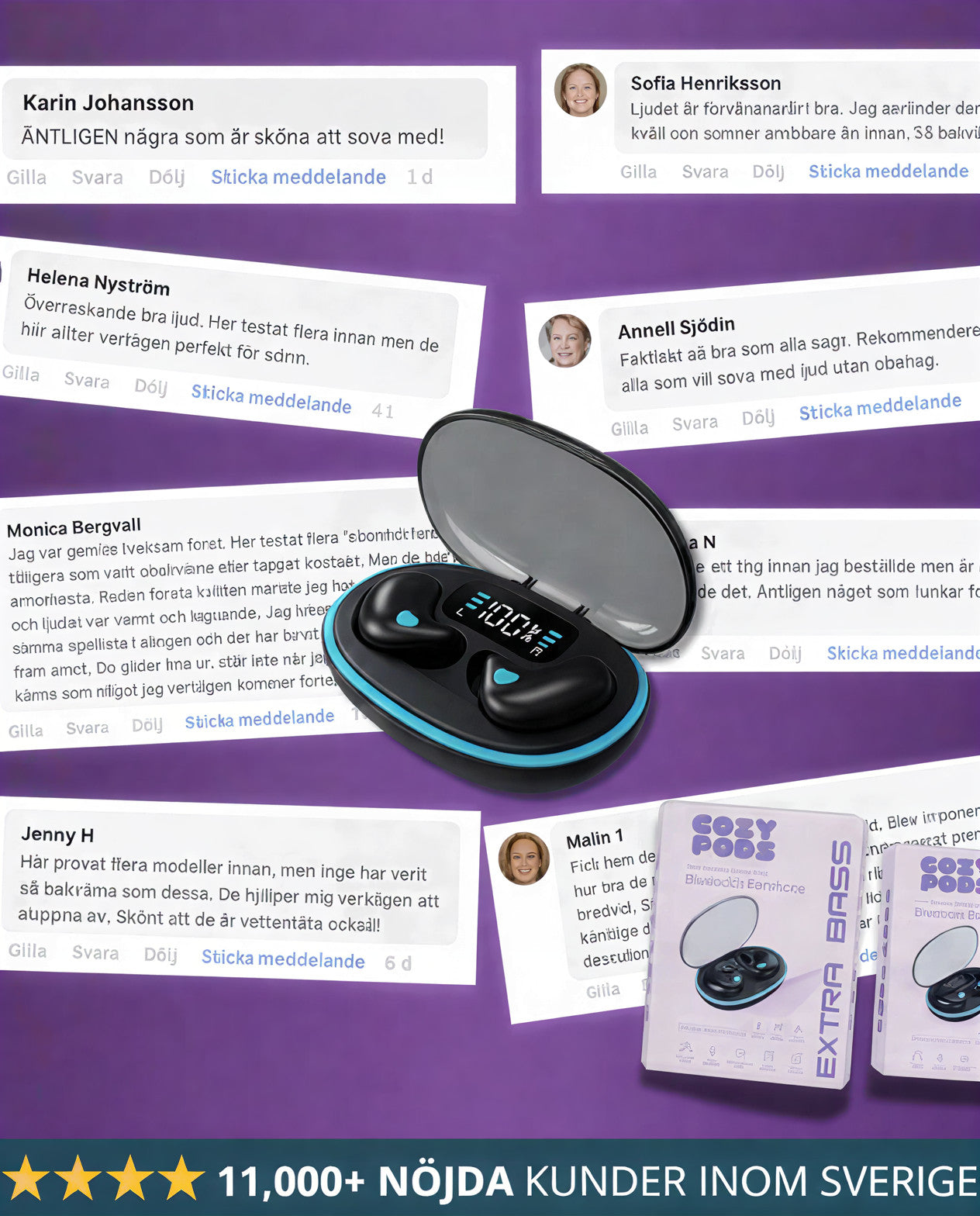 CozyPods™ Vattentäta hörlurar för ostörd sömn